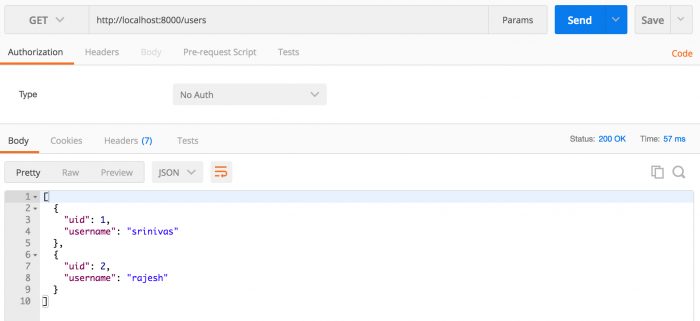 Получение информации о пользователях