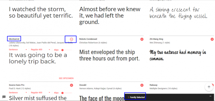 Шаг 2: Выберите и добавьте шрифт Google