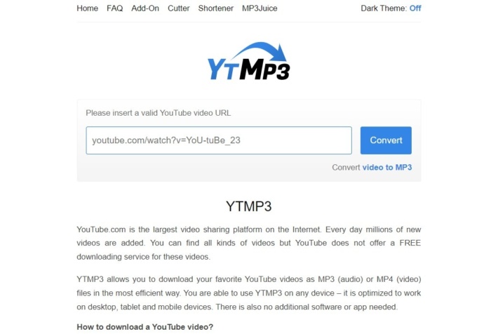 YouTube в MP3